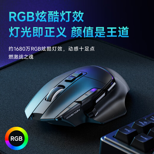 前行者G2有线鼠标电竞游戏宏编程轻量化右手人体工学类大厂模具1k回报率超低延迟芯片主控电脑笔记本专用 星环白有线RGB【12800DPI+1k回报+宏】 12800DPI-畅爽游戏-1000回报率