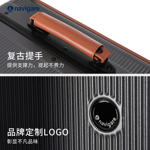 Navigare Italian small sailing suitcase men's and women's aluminum frame trolley suitcase password box boarding suitcase