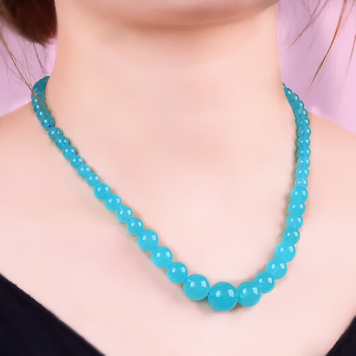 Luxurious natural crystal Tianhe stone pagoda chain women's necklace birthday gift for mother, girlfriend and best friend 10mm uniform beads