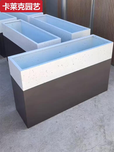 Süße miaomiao maßgeschneiderte künstliche Edelstahl Imitation Terrazzo Outdoor Blumenbox Kombination Garten Balkon kommerzielle Trennwand Pflanzkasten Blumentank Material Farbe OGO Anpassung 13799