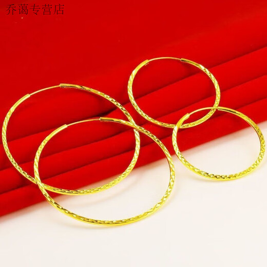 Meipai Old Phoenix Gold Store Gold Gold Bag 999 Pure Silver Large Earrings for Men and Women Fashionable Earrings and Earrings as Birthday Gifts Large Ring Gold Store Model Non-standard