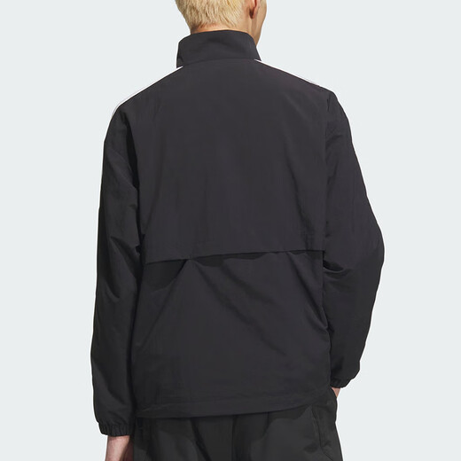 Adidas veste masculine 2025 printemps Nouvelles vêtements de sport tissé stand en support respirant veste de haut en haut KC3894 KC3892 Black / White M