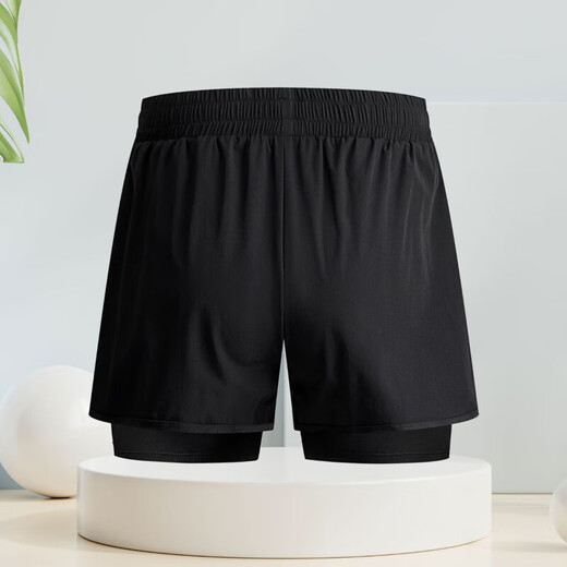 MPPMCK swimming trunks men's anti-embarrassing loose quick-drying new swimsuit swimming hot spring men's large size beach double-layer shorts equipment men's swimming trunks double-layer XL recommended 100-140Jin Jin equals 0.5 kg