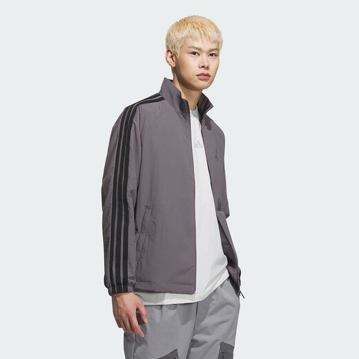 阿迪达斯 （adidas）外套男装2025夏季新款运动服梭织时尚透气休闲立领上衣夹克KC6007 KC3893 M