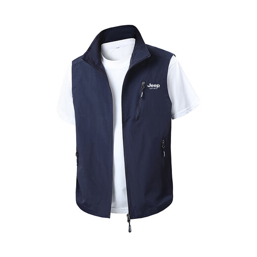 Jeep Spirit Jeep Vest Мужской весна и осенний рукавиц. Случайный жилет.