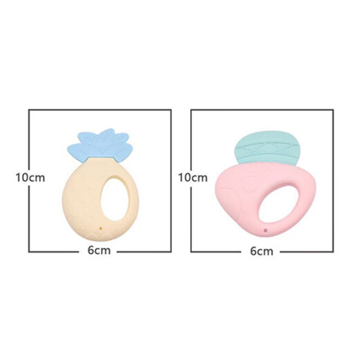 Baby toys baby hand rattle teether 0-1 years old chewable teether early education puzzle grasping training comfort toy boilable soft rubber rattle 1 random boilable soft rubber rattle