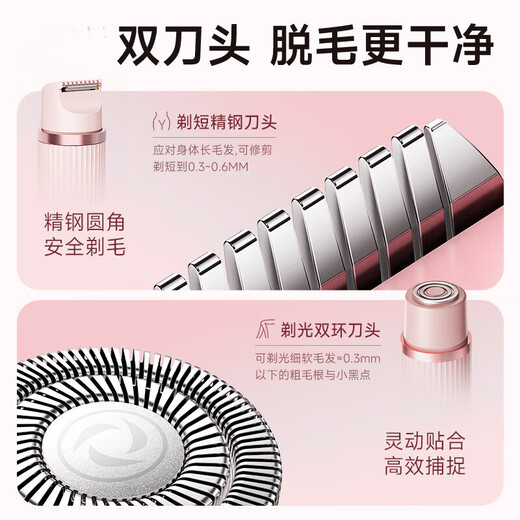 LUCYLEE Japanese electric private shaver for men and women, armpit hair and facial hair removal machine, pubic shaver trimmer, dreamy purple, safe and non-harmful to the skin, can be used both dry and wet, double head washable | painless hair removal