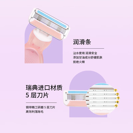 Haifeino shaver women's hair removal knife manual shaver private armpit hair shaver manual shaver short handle 1