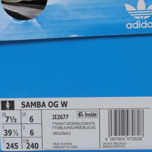 
Adidas adidas [大发发] SAMBA OG W casual shoes JI2677 36.5