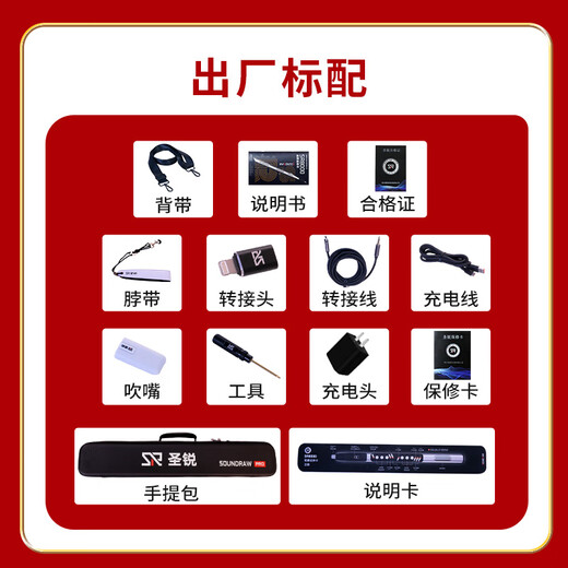 圣锐SR8000电吹管【官方正品】中老年人初学者乐器电萨克斯葫芦丝笛子 SR8000官方标配+直播教学