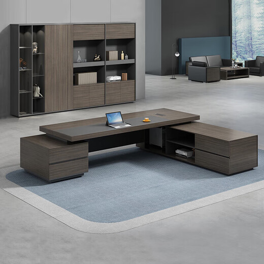 Fu Kexuan boss desk president desk simple modern single manager executive desk office boss desk and chair combination 2.0 meters luxury double cabinet