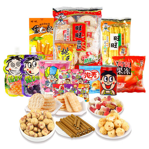 旺旺零食礼盒混合雪饼仙贝小小酥卡兹脆 旺字红零食礼盒 1355g*1袋