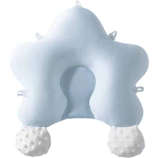 Baby shaping pillow to correct head shape, newborn baby to prevent eccentric head, 0-6 months and 12 years old, soothing and sleeping starfish pillow, 7A antibacterial shaping pillow, blue