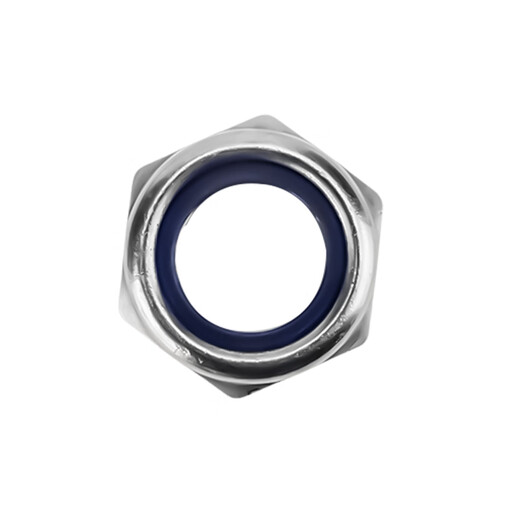 Sanmeng 304 stainless steel self-locking anti-loosening nut hexagonal anti-loosening screw cap anti-loosening lock nut with nylon rubber ring M3 40 pieces