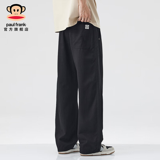 大嘴猴（paul frank）美式天丝薄款休闲裤男春夏季阔腿潮牌宽松直筒垂感运动工作裤子装 卡其色8388B【官方正品】 31 【建议130-140斤】