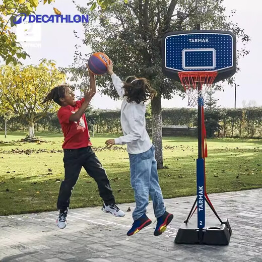 
Decathlon basketball stand can lift basketball frame children's home leisure basketball stand can store mobile shots-5497327