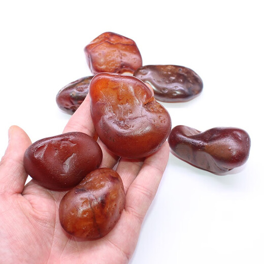 Ouyuan natürlicher rotes Achat roher Steinschmuck Wasserschwingstein Großer Block Fischtank-Stein-Stück Ore Gem R12807 Achat roher Stein supertransparent