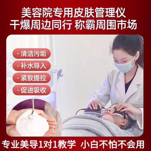 Black Pearl Skin Management Comprehensive Instrument, Beauty Salon Special Hydrogen and Oxygen Bubble Beauty Instrument to Suction Blackheads and Inject Oxygen, White Pearl 13 Heads (Metal Material)