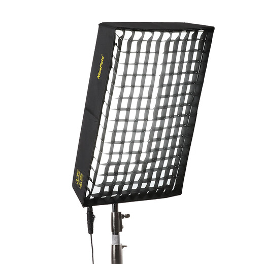 NiceFoto FB1000A/2000A Flexible Foldable Fabric Light Adjustable Color Temperature Portable Live Broadcast Fill Light Portrait Shooting Video Light High CRI Remote Controlled Soft Box with Grid FB-2000A Soft Box + Extended Cross Arm Light Stand