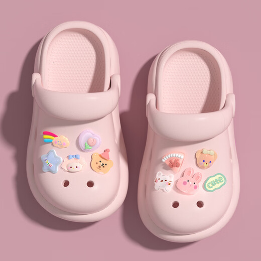 Cartoon Rabbit Chaussures de trous pour femmes avec une plage épaisse de plage pour enfants non glissant Sandales pour les filles, fille, 2988 Crystal Rabbit / Beak 19,5 30-31 Convient pour les pieds longueur 19 cm