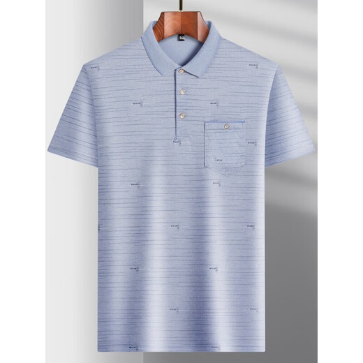 T-shirt à manches à manches courtes de glace à revers de papa pour T-shirt décontracté pour hommes d'âge moyen pour le polo mince d'âge moyen et âgé