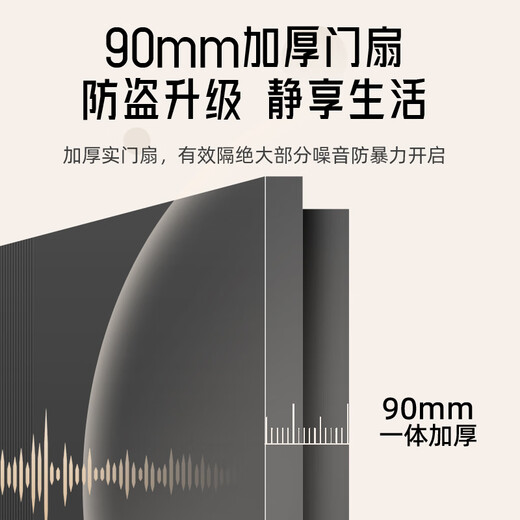 WL Wangli 4. Ebene neue Diebstahlschutztür Hauseingangstür Eingangstür Klasse A Einklemmschutz Smart Doppeltür Einzeltür A100 3.0 Freisprechserie Fingeradergesicht mit Bildschirmsperre (P60Max) Einzeltür 2150*1050&2250*950