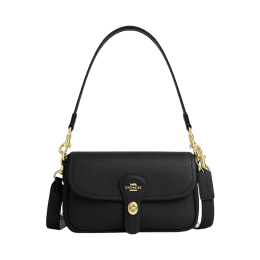蔻驰（COACH）【官方授权店】Hadley25单肩斜挎手提腋下包送女友礼物CY683IMBLK 黑色