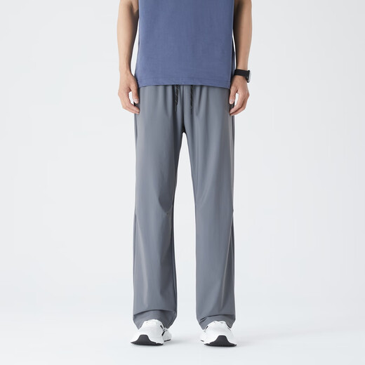 Pantalones rectos de seda de hielo de hielo deportes hombres sueltos para hombres pantalones transpirables de patinaje
