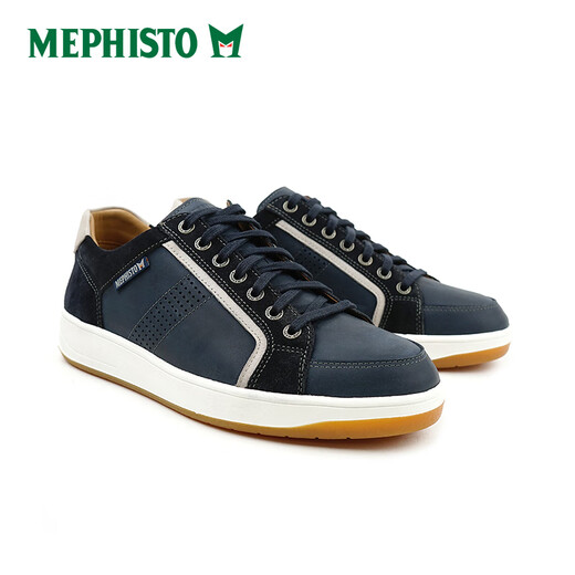 MA Feishitu (Mephisto) Chaussures de planche rétro en cuir authentique pour hommes Chaussures décontractées résistantes à l'usure Harris 9892/1580 (Khaki) 39