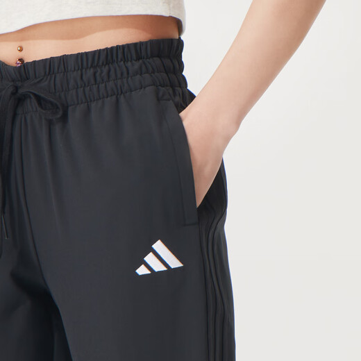 阿迪达斯 （adidas）女装运动套装25夏新款舒适透气简约短袖T恤梭织运动长裤 两件套 JM8803+JZ2174 L