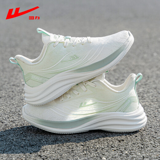 Huili Frauenschuhe und Turnschuhe für Frauen 2025 Sommer neu atmungsaktive lässige Nettoschuhe für Frauen weiches alleiniges Licht und vielseitig schockabsorbierende Laufschuhe weiß und grün [Dämpfend weicher Elastizität, leicht und atmungsaktiv] 38
