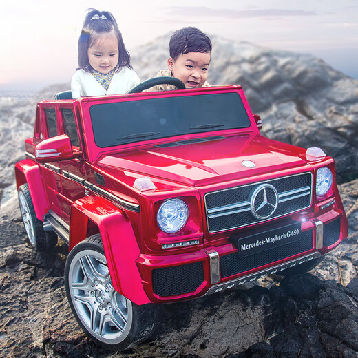 WORK BABY奔驰大G儿童电动越野车可坐大人双人带遥控可驾驶载人礼物玩具车 黑色双驱+遥控+自驾+硬座