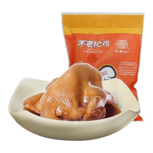 不老神鸡鸡香辣卤味定量装鸡真空包装鸡肉熟食衢州特产扒鸡烧鸡825g 香辣