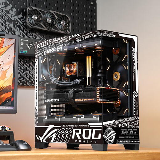AMD 7800x3d host 5070 5070ti host Asus rog family bucket aiy game e-sports sea view room desktop complete assembly computer 7800x3d host + RTX5070丨three