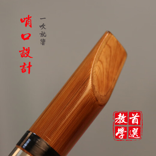 Nanzhong Teaching Recorder Flöte 6-Loch-FG-Melodie Anfänger flacher Mund Erwachsener Bitter Bambus Schüler Anfänger spielen nationale Musikinstrumente E-Melodie 258 Rekorder Flöte 42c/m (Anfänger/)