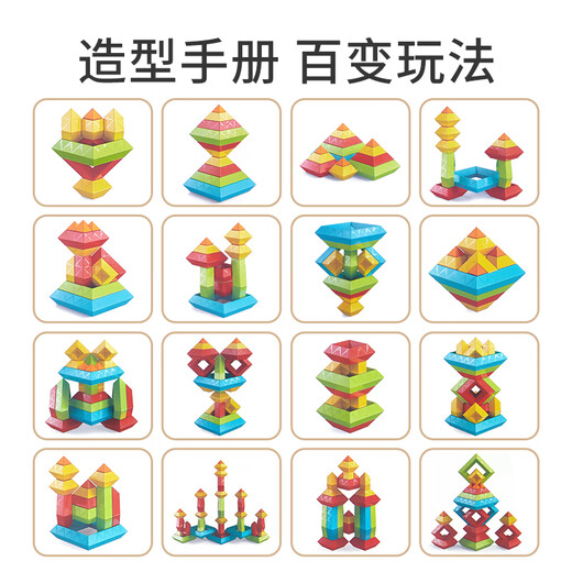 Leleyu (Leleyu) sich ständig verändernden Bausteinturm Große Partikelversammlung Luban Tower Kinderspielzeug Pyramide Puzzle Junge und Mädchen Geburtstagsgeschenk