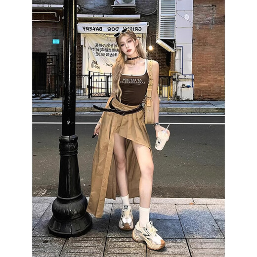 Modal suspender vest for women with chest pad suspender vest letter printing summer contrast color inside and outside wearing bow top