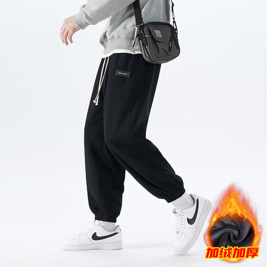 Gtyuwvg400g Super Soft plus Samtsporthosen für Männer 2024 Herbst- und Winter-Gelegenheits-Sporthosen für Männer Hongkong im Stil von 683 Light Grey Plus Velvet L.