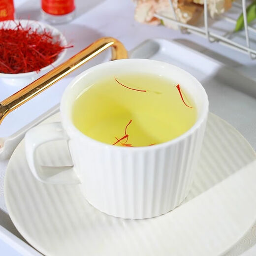Beijing Tongrentang Tibetan Saffron Authentique trempé dans du vin et de qualité spéciale trempé dans l'eau pour boire du thé de la santé chinoise. Garantie-Saffron 1 peut totaliser 1g