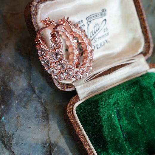 Yadige Heavy Industry Antique Design All-over Sterling Silver 925 Earrings Tanzanite Earrings Silver Earrings French Baby's Breath Pre-Order 3 Days Silver Earrings --- Rose Gold