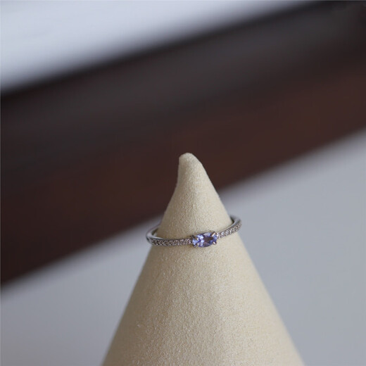CIBO's new ultra-fine gem ring, stunning blue-purple tanzanite niche design, light luxury, 925 silver, 520 gift for women, minimalist style, adjustable opening