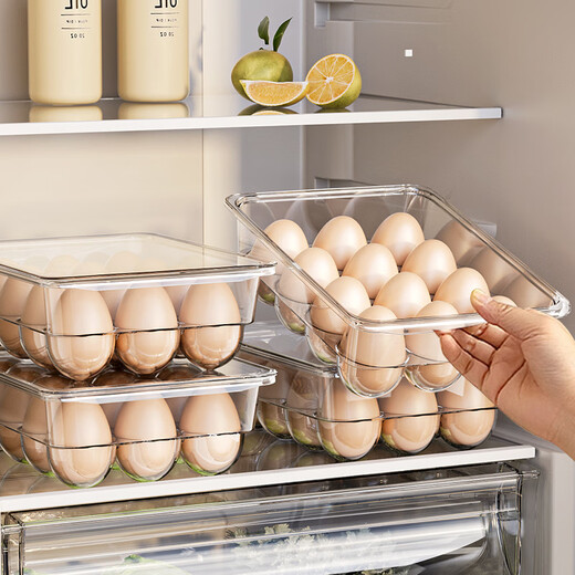 Changyin Household egg carton refrigerator side door egg storage box to store eggs crisper egg grid holder box transparent egg grid 1 layer