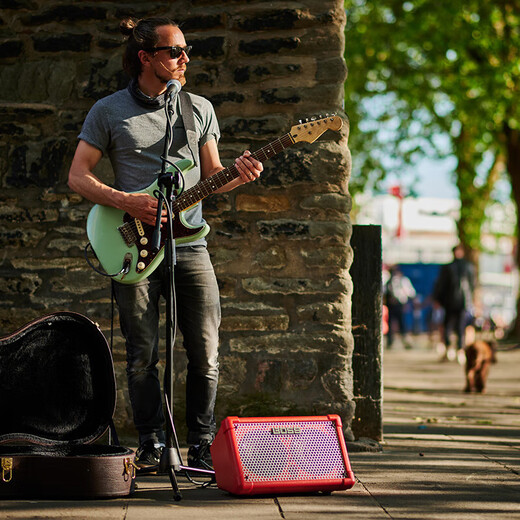 BOSS Roland CUBE-Street II Portable Outdoor Guitar Singing Speaker Electric Wind Pipe Folk Instrument Speaker CUBE ST2 Red