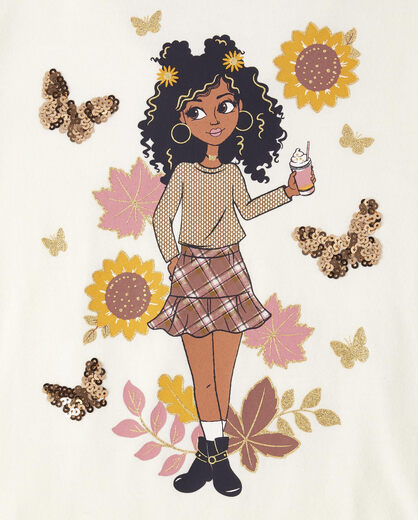 The Children's placeThe Children's Place Girls' Long Sleeve Knitted Fashion Shirt, Snow White, XXL Snow White XXL