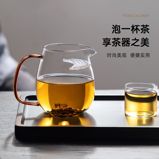 Tetera de la mijo Dispositivo de té verde luna de vidrio Gran capacidad Engrosado altos de borosilicón Té de gama alta resistente al calor para especial para personal personal personal