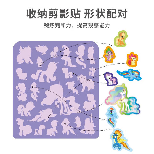 Dan Miqi Little Pony Children's Jelly Stickers without Cut Quiet Book Diy Handmade House Playing Toys Happy Garden Party