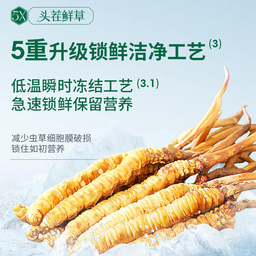 Ayishe The first fresh Cordyceps sinensis fresh Cordyceps gift box in 2025 is delivered to the elders in the Dragon Boat Festival gift 0.6 grams/root 30 gift boxes