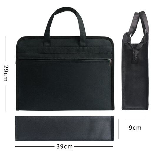 
Jianteng Business Meeting Commuter Men's Women's Briefcase Bag File Pack Customized File Bag Zipper Large Capacity Waterproof Data Bag Simple Tote Bag High-end Sense Tote Bag 9901 Dark Blue 39*29*9cm