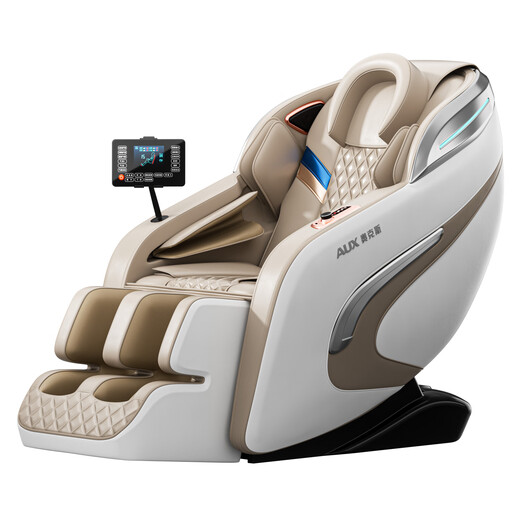 Aux (Aux) 2025 neuer Massagestuhl LH15A Haushalt Ganzkörper-Raumkapsel Zero Gravity Multifunktional Smart Electric Massage Sofa Stuhl Geburtstagsgeschenk für das Top-Flaggschiff-Modell des Elternteils 丨 Smart Voice Hot Compress Taille und Beine, weiße Beige-Roller-Soles