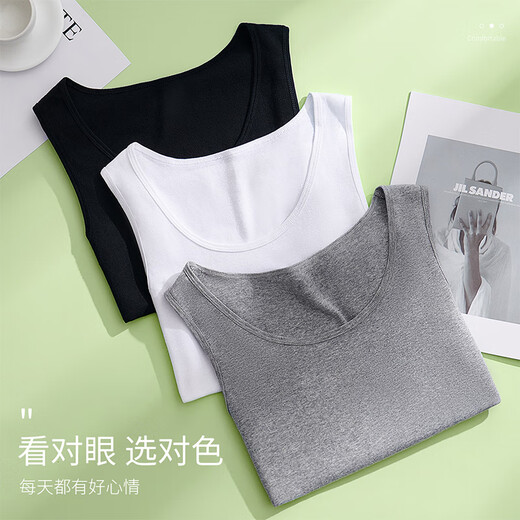 浪莎100%纯棉女士背心女吊带夏季内穿打底无袖汗衫打底衫2025新款